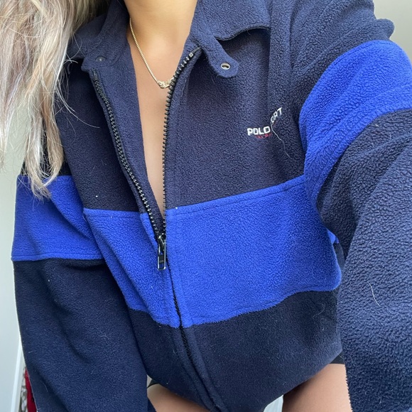 Vintage polo Ralph Lauren sport fleece zip up jacket - Picture 2 of 3